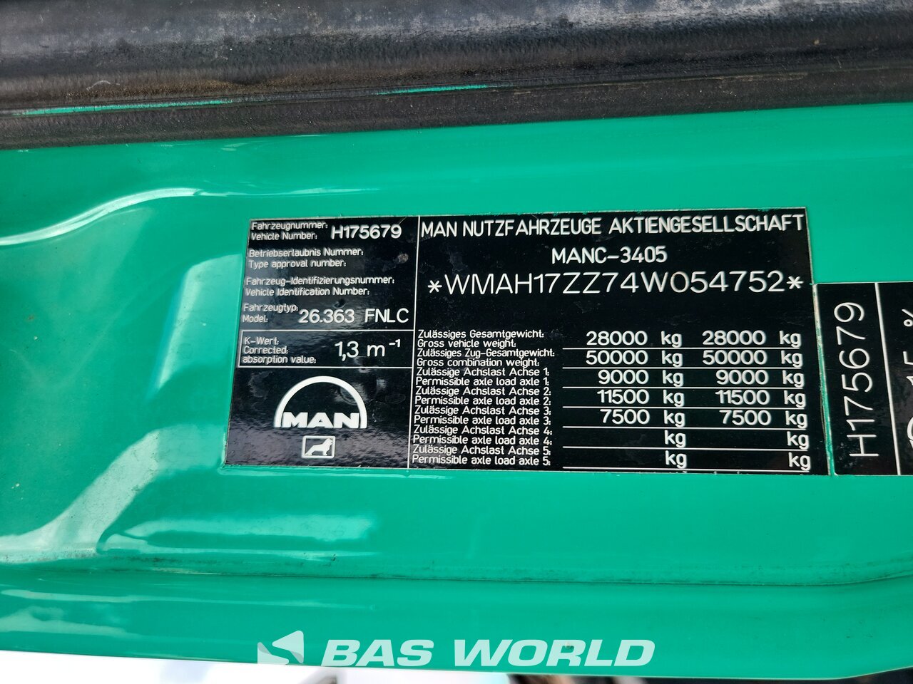 Other : MAN TGA 26.360 Lastbil med kroklyft
