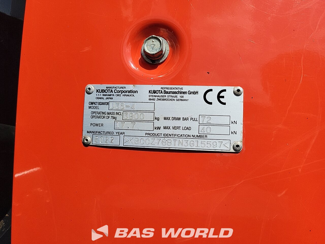 Other : Kubota U36-4 Mini excavadora <10t