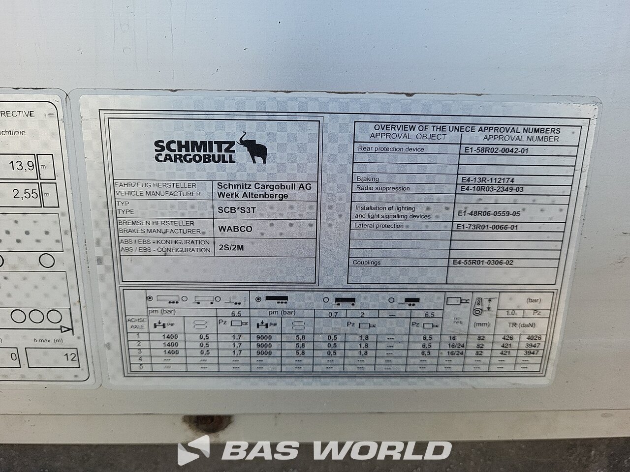 Other : Schmitz Curtainside semi-trailer