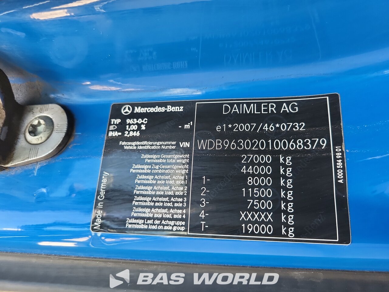 Other : Mercedes Antos 2548 caminhão de elevação com gancho