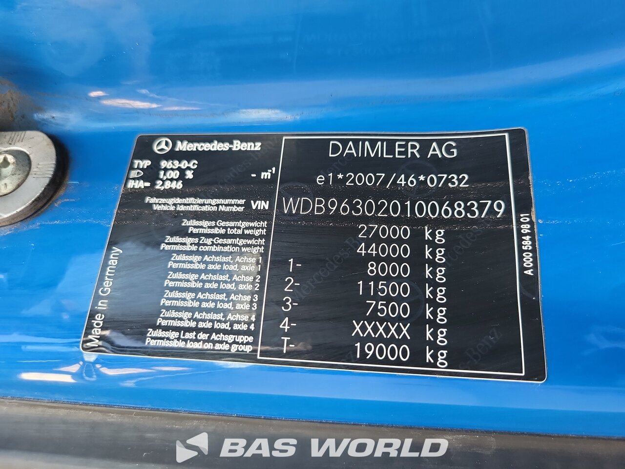 Other : Mercedes Antos 2548 caminhão de elevação com gancho