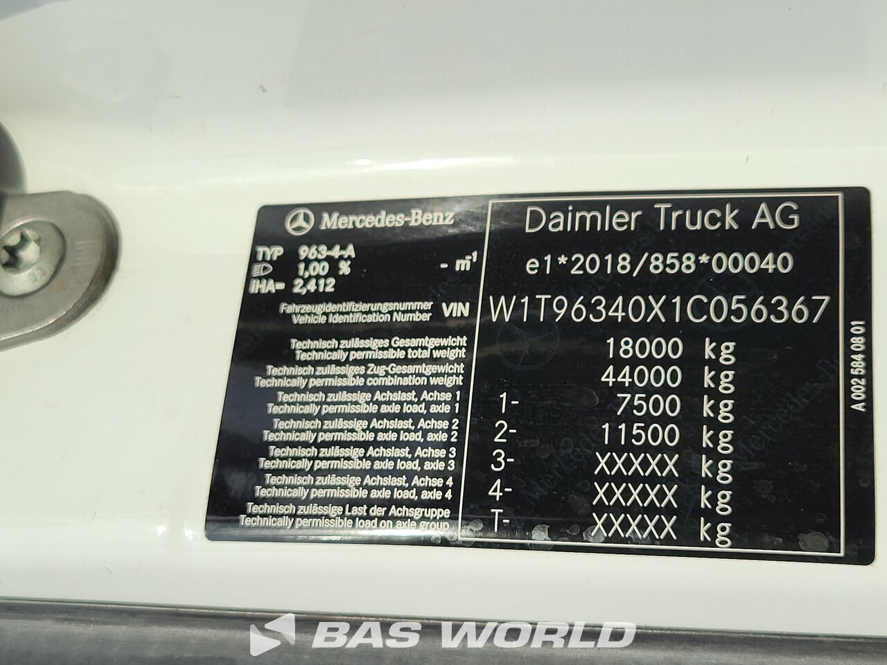 Other : Mercedes Actros L 1845 Trekkvogn