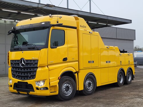 Mercedes Arocs 4158 8X4 Miller Industries Century 6035 Coach Lowrider Bärgningsbil